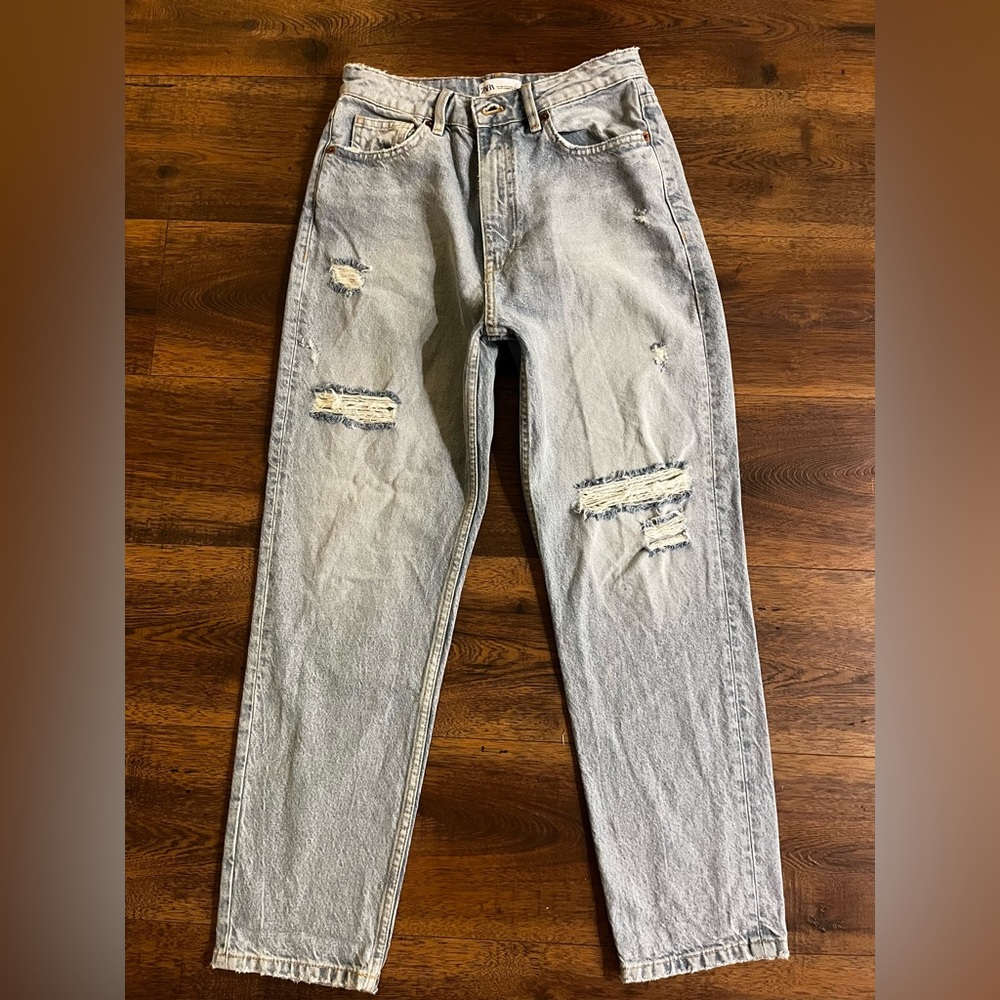 Zara size 6 jeans, distressed